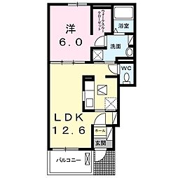 エスクオーレ2 1LDKの間取図画像
