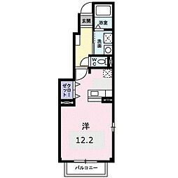 デフィ二葉 ワンルームの間取図画像