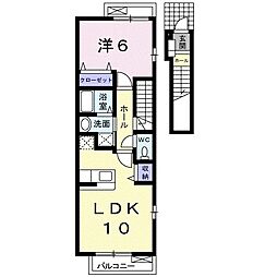 プリムローズC 1LDKの間取図画像