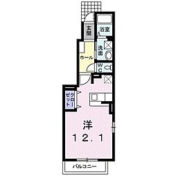 ジュネスつばき ワンルームの間取図画像