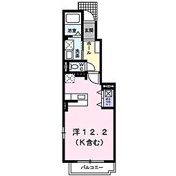 カルムエイト ワンルームの間取図画像
