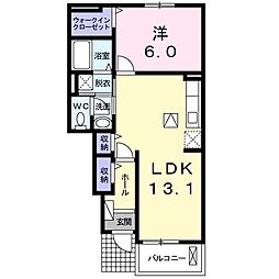 アンフィオーレ1 1LDKの間取図画像