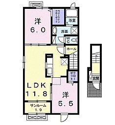 ベル・ブリーズSK 2LDKの間取図画像