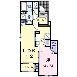 プロムナード2 1LDKの間取図画像