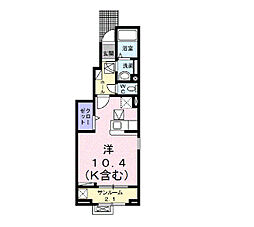 ノムラ・シュロスB ワンルームの間取図画像
