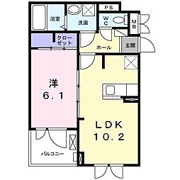 Yシャトレーヌ 1LDKの間取図画像