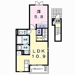 ソレアードさくら 1LDKの間取図画像