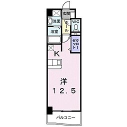 Legend・HillOG6 ワンルームの間取図画像