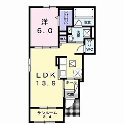 ラ・ルーチェスクエア 1LDKの間取図画像