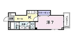 セレーノ 1Kの間取図画像