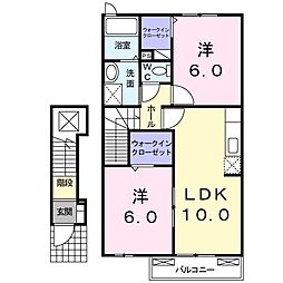 R・レオーネ 2LDKの間取図画像