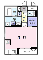 サンライズ石橋2 ワンルームの間取図画像