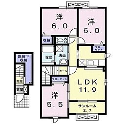 レジデンス・アクア2 3LDKの間取図画像