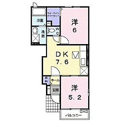 ステージ芦田川C 2DKの間取図画像