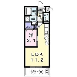 ボヌール高砂 1LDKの間取図画像