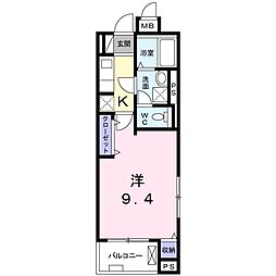 プロムナード桂川 1Kの間取図画像