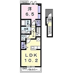 ネオブローテ泉佐野 1LDKの間取図画像