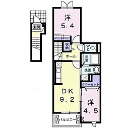 エテルノセレーノ 2DKの間取図画像