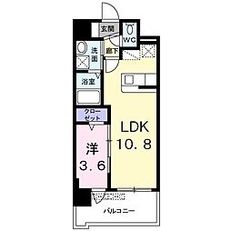 ラウレアK 1LDKの間取図画像