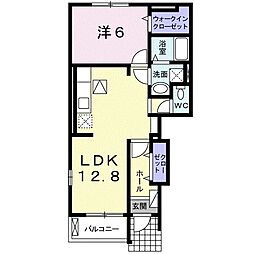 プロムナード 1LDKの間取図画像
