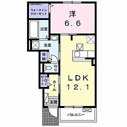 メゾンブローテ　Ｉ 1階1LDKの間取り