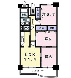 クラール 3LDKの間取図画像