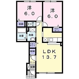 間取図画像 2LDK
