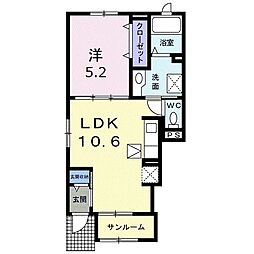 ノールヴィラージュ 1LDKの間取図画像