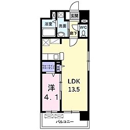 ルルス・ドール 1LDKの間取図画像
