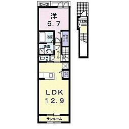 コンフォートゾーン1 1LDKの間取図画像