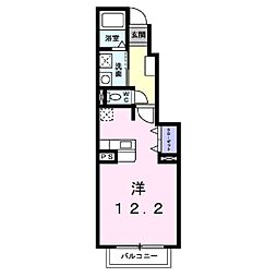 アヴィタシオンK2A ワンルームの間取図画像