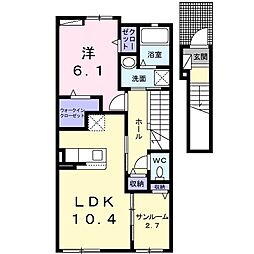 シーズンヴィヴァーチェM 1LDKの間取図画像