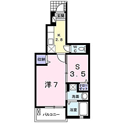 モンテアンフレッシュ 1SKの間取図画像