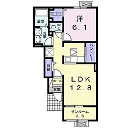 マレッサ 1LDKの間取図画像
