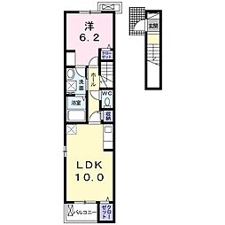 カレント・K4 1LDKの間取図画像