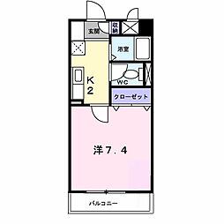 CENTRALCASA 1Kの間取図画像