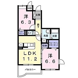 間取図画像 2LDK