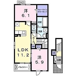 グランシャリオ和 2LDKの間取図画像
