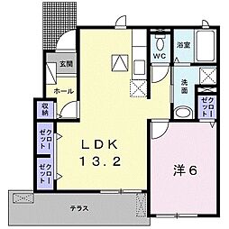 サーレ・春日 1LDKの間取図画像
