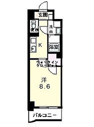 ホタカリュミエール・イワタ 1Kの間取図画像