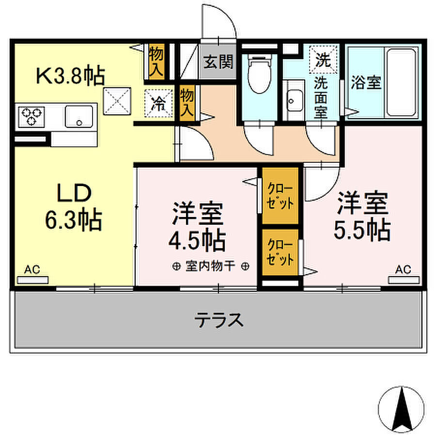 ホームズ ピュア大里 2ldk 賃料7 6万円 1階 50 04 賃貸アパート住宅情報