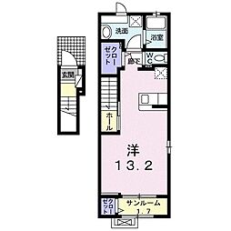 ポポラーレ ワンルームの間取図画像