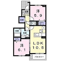 間取図画像 2LDK