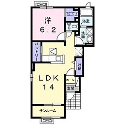 エスペランサM2 1LDKの間取図画像