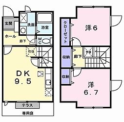 エトワール 2DKの間取図画像