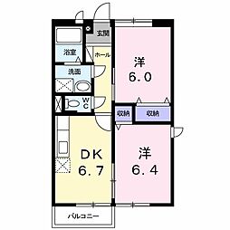 間取図画像 2DK