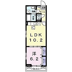 サニーヒル今津3 1LDKの間取図画像