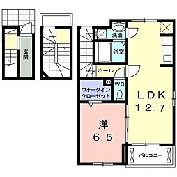 フォレストサイド 1LDKの間取図画像