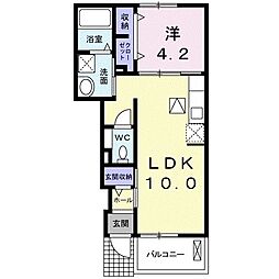 ラ・フォンテ1 1LDKの間取図画像