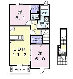 間取図画像 2LDK
